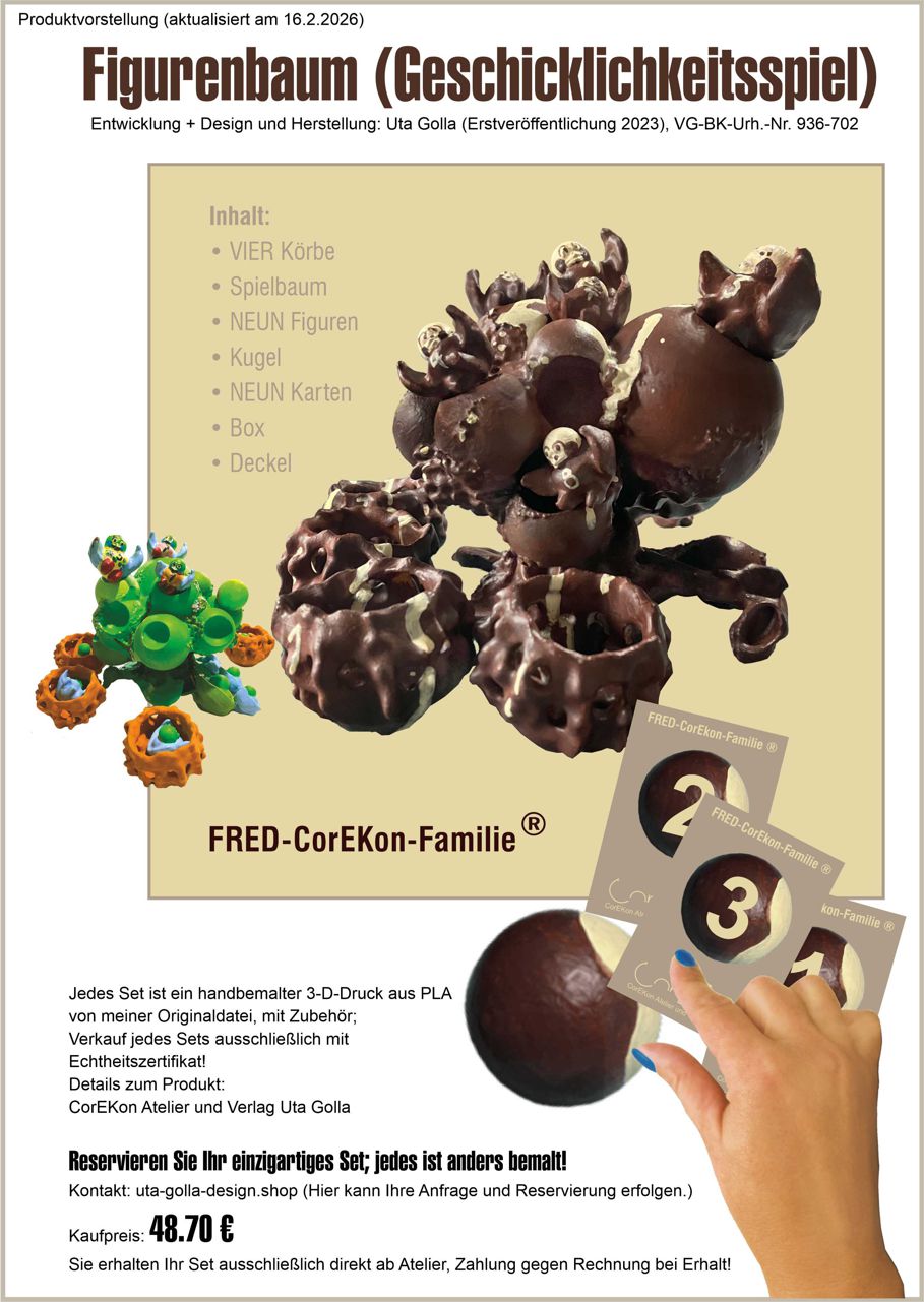 Figurenbaum, Expl. 01 von 20 Spiele Ball mit Fred-Vogel-Figuren, VG-BK-Urh. 936-702, Originalbemalung