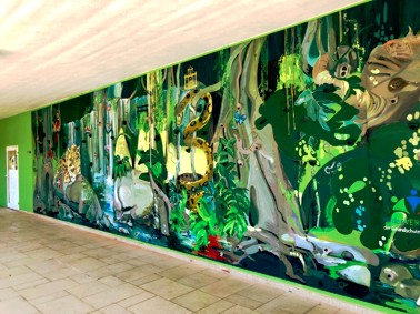 Bolderwand in Malsch, 2019, Auftragswerk nach eigener Gestaltung 